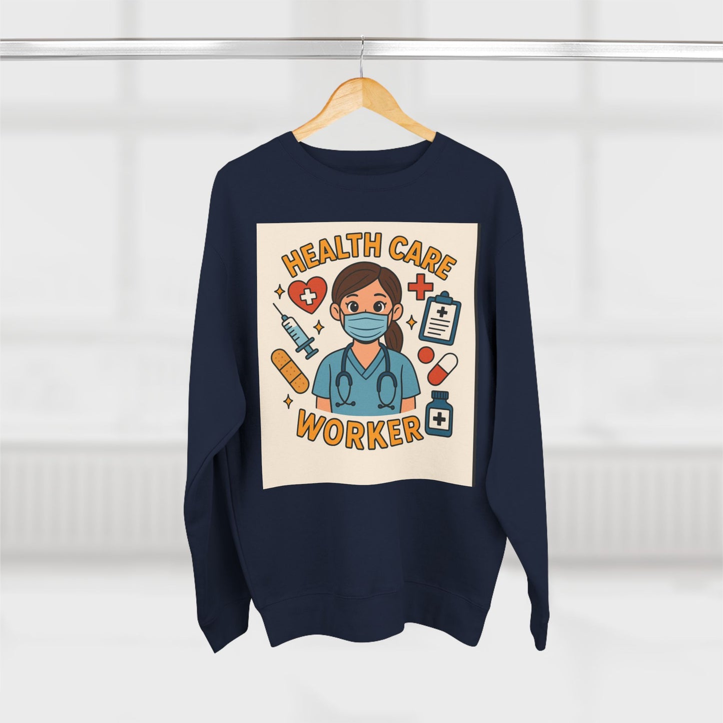 Health Care Worker Crewneck Sweatshirt, Unisex Gift for Medical Professionals, Nursing Appreciation, Healthcare Apparel, Casual Comfort Wear