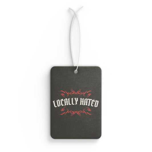 Locally Hated Car Air Freshener - Stylish Scented Tag, Unique Gift for Car Lovers, Home Decor, Fun Car Accessory, Road Trip Essential