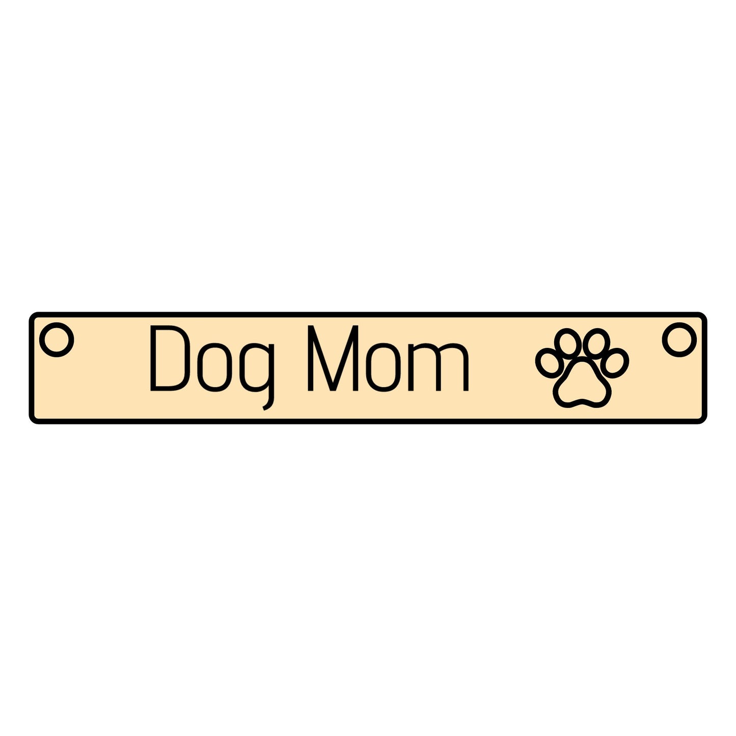 Dog Mom Cutout Paw Bar Necklace | Engraved Pet Jewelry, Dog Lover Gift, Personalized Necklace, Animal Lover Keepsake, Pet Memorial Jewelry