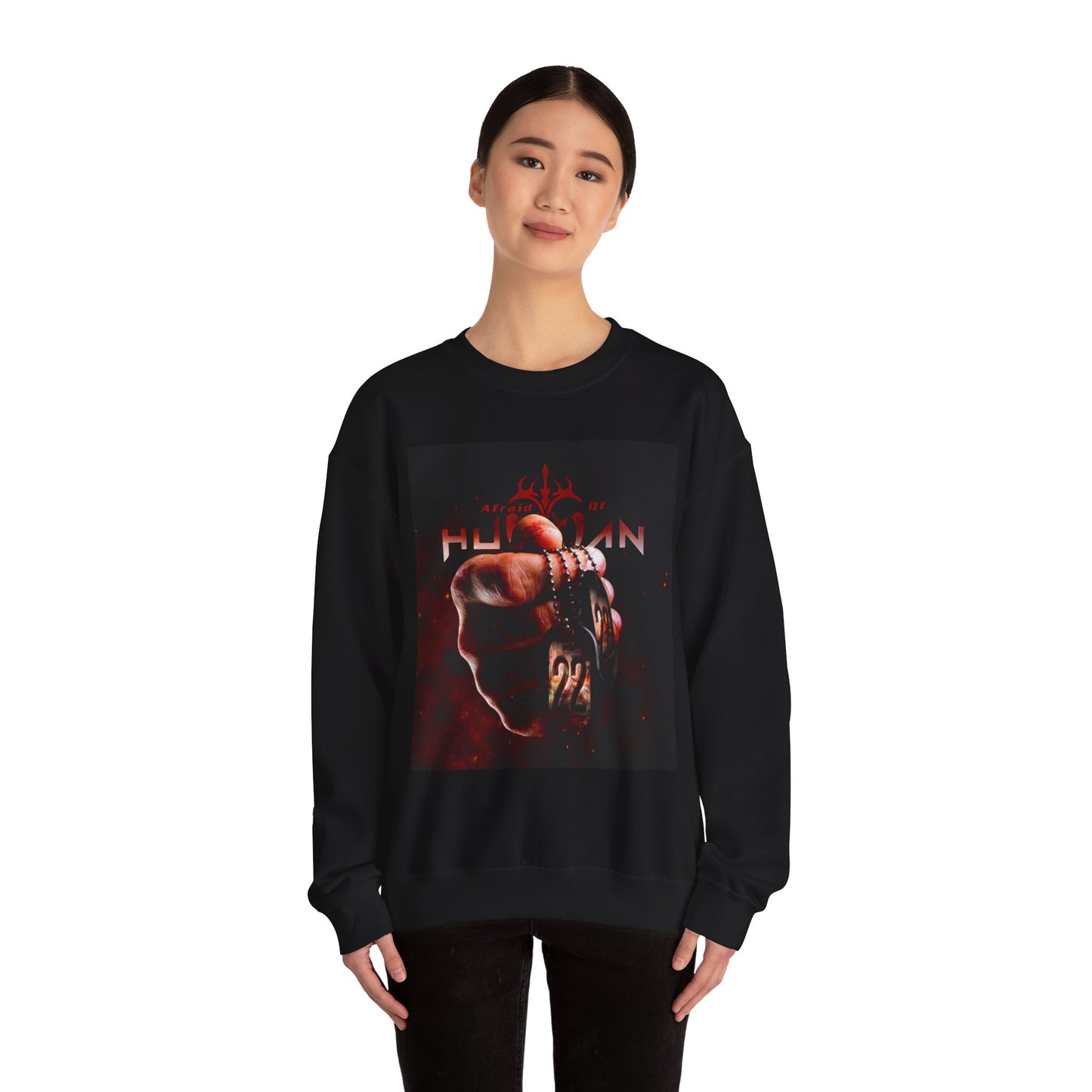 Afraid of Human (22) Sweatshirt: Stylish Crewneck for Casual Wear, Unisex Apparel, Gift for Men and Women, Fashion Statement, Streetwear