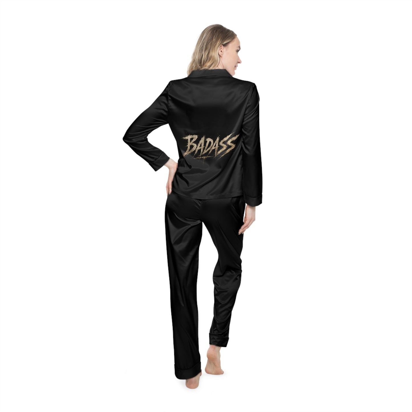 Bella Badass No. 999 Luxury Women's Satin Pajamas, Stylish Sleepwear, Cozy Nightwear, Elegant Loungewear, Perfect Gift for Special Occasions