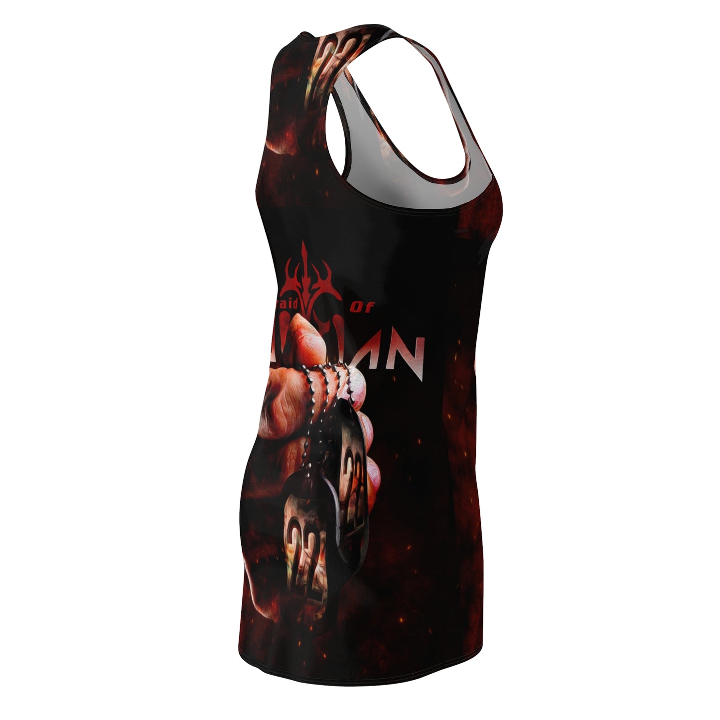 Afraid of Human Women's Cut & Sew Racerback Dress (AOP)