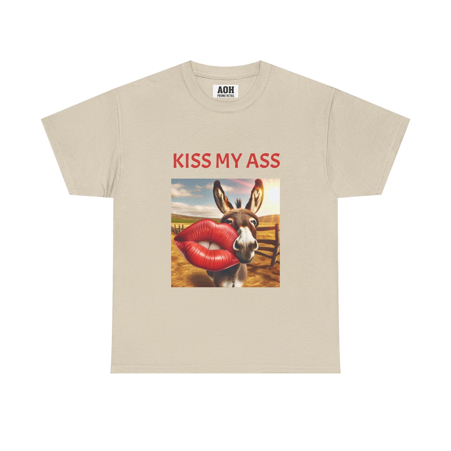 'Kiss My Ass' Unisex Cotton T-Shirt, Humorous Gift, Casual Wear, Party Top, Unique Design, Funny