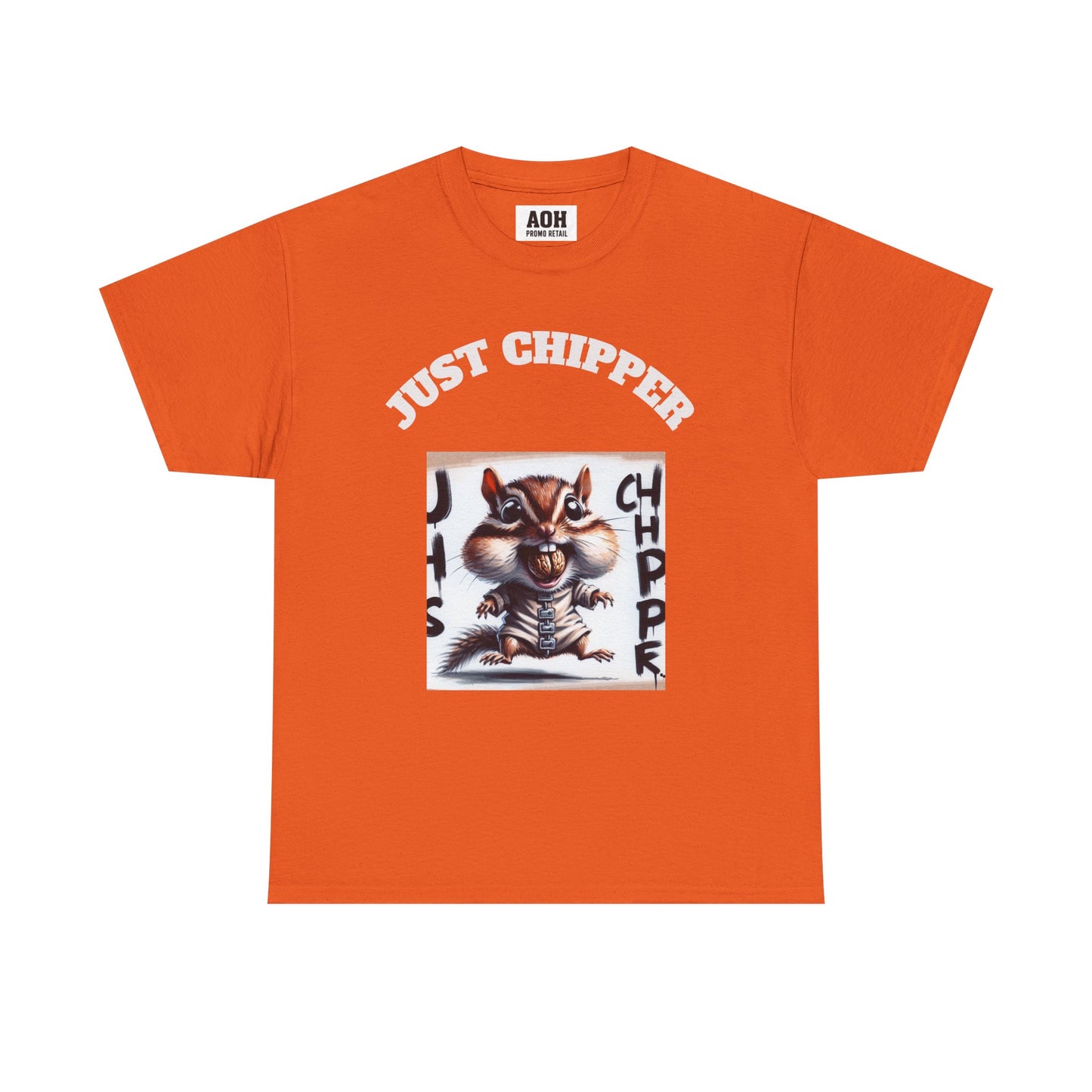 Straight Jacket Chipmunk 'Just Chipper' Funny Graphic Tee, Playful Unisex T-Shirt, Gift for Gamers, Humor Shirt, Casual Wear, Comedy Apparel