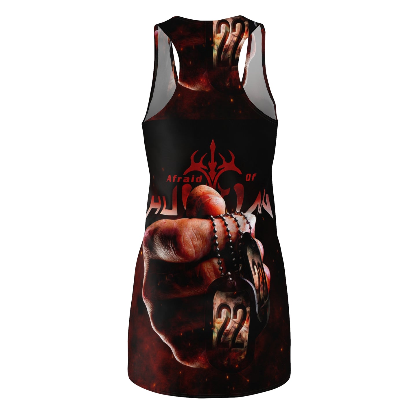 Afraid of Human Women's Cut & Sew Racerback Dress (AOP)