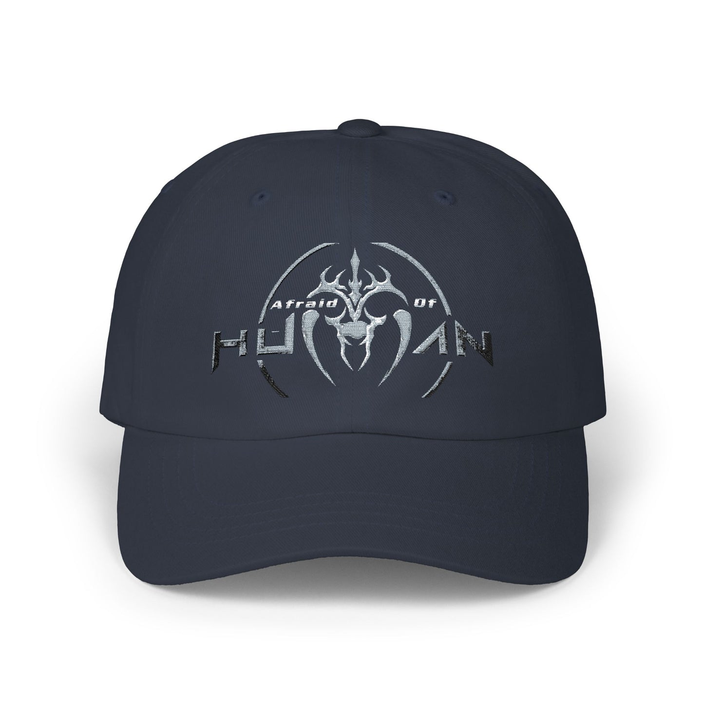 'Afraid of No Human' Distressed Logo Hat