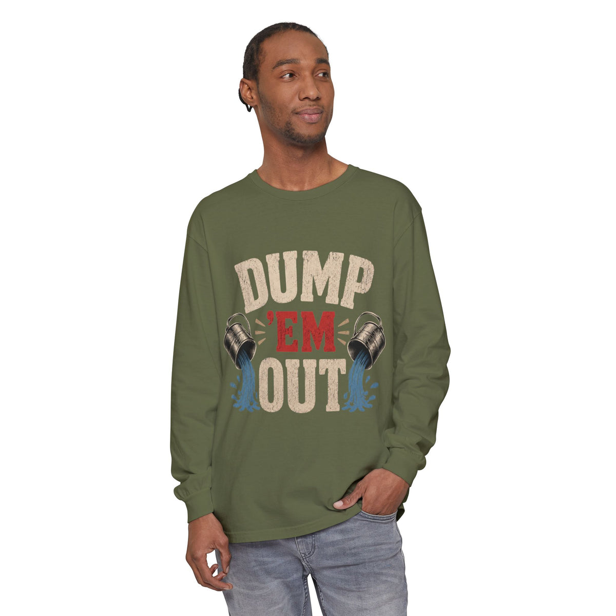 Unisex Garment-dyed Long Sleeve T-Shirt