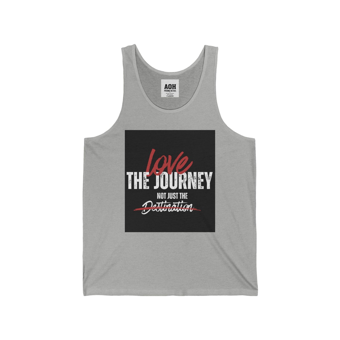 Inspirational Unisex Jersey Tank - "Love the Journey Not Just the Destination" - Motivational Gym Wear, Summer Fashion, Travel Top, [...]