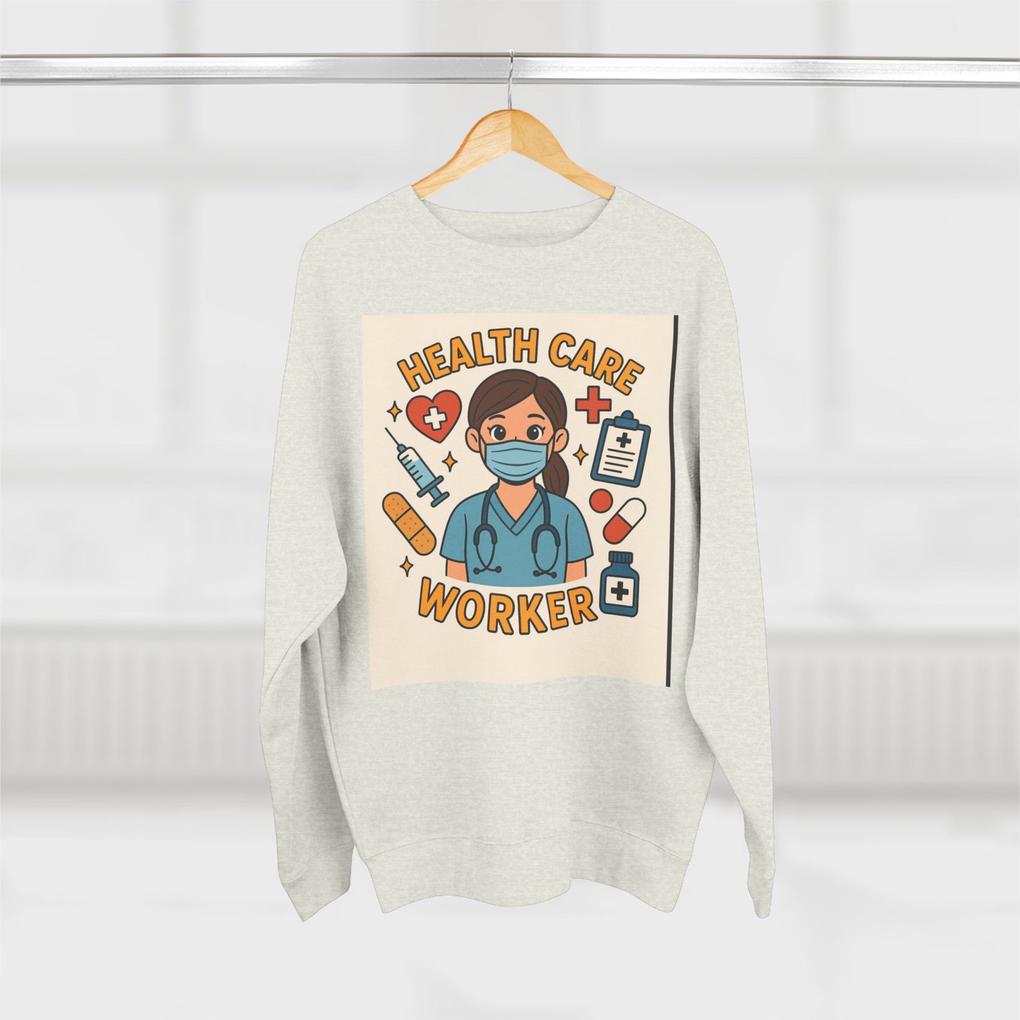 Health Care Worker Crewneck Sweatshirt, Unisex Gift for Medical Professionals, Nursing Appreciation, Healthcare Apparel, Casual Comfort Wear