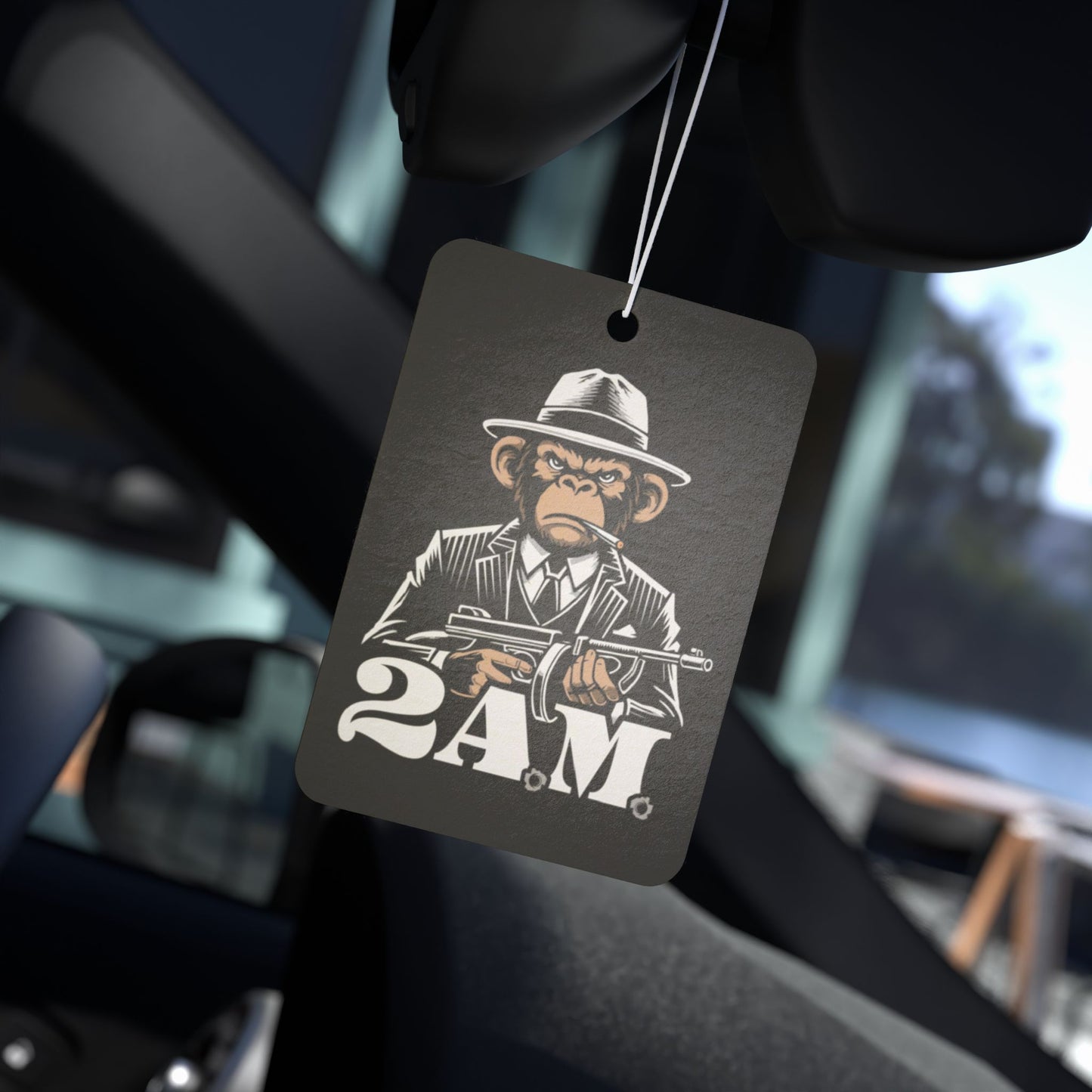 2 A.M. Car Air Freshener, Cool Monkey Design, Unique Gift, Car Decor, Home Fragrance, Comical Air Freshener