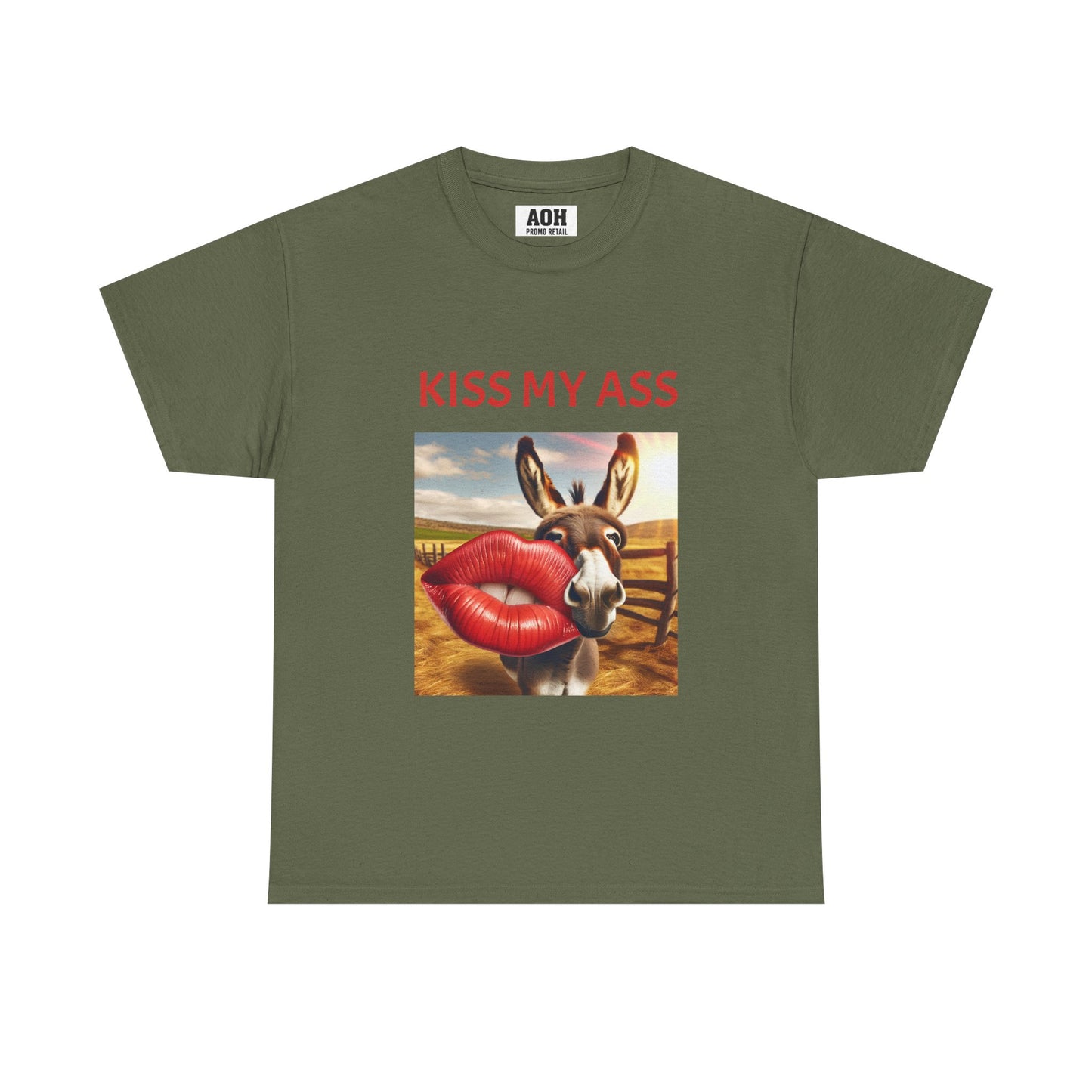 'Kiss My Ass' Unisex Cotton T-Shirt, Humorous Gift, Casual Wear, Party Top, Unique Design, Funny