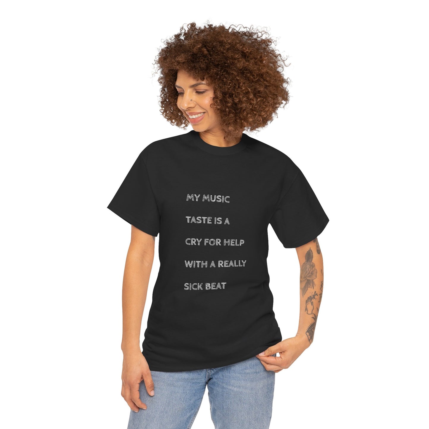 Emotive Music Taste  Tee - Unisex Heavy Cotton T-Shirt, Music Lover Gift, Band Merch, Casual Wear, Gift for Musicians
