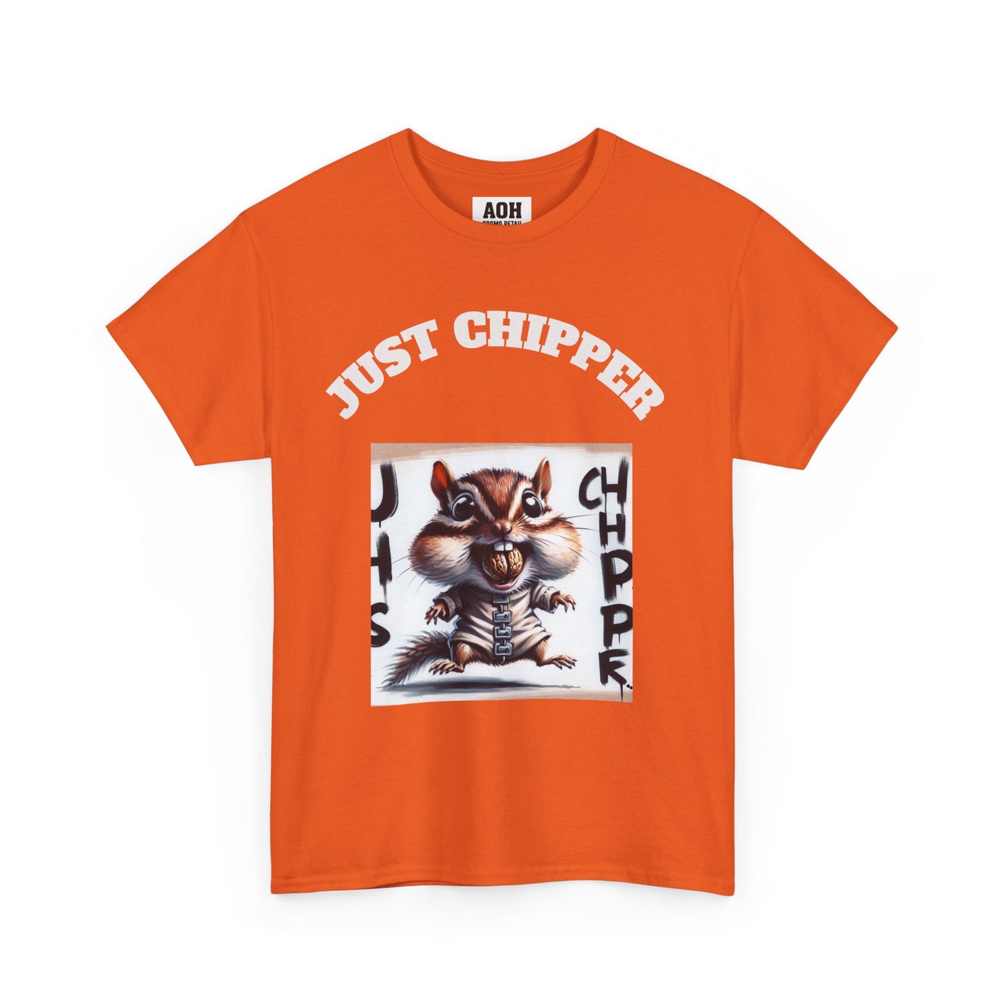 Straight Jacket Chipmunk 'Just Chipper' Funny Graphic Tee, Playful Unisex T-Shirt, Gift for Gamers, Humor Shirt, Casual Wear, Comedy Apparel