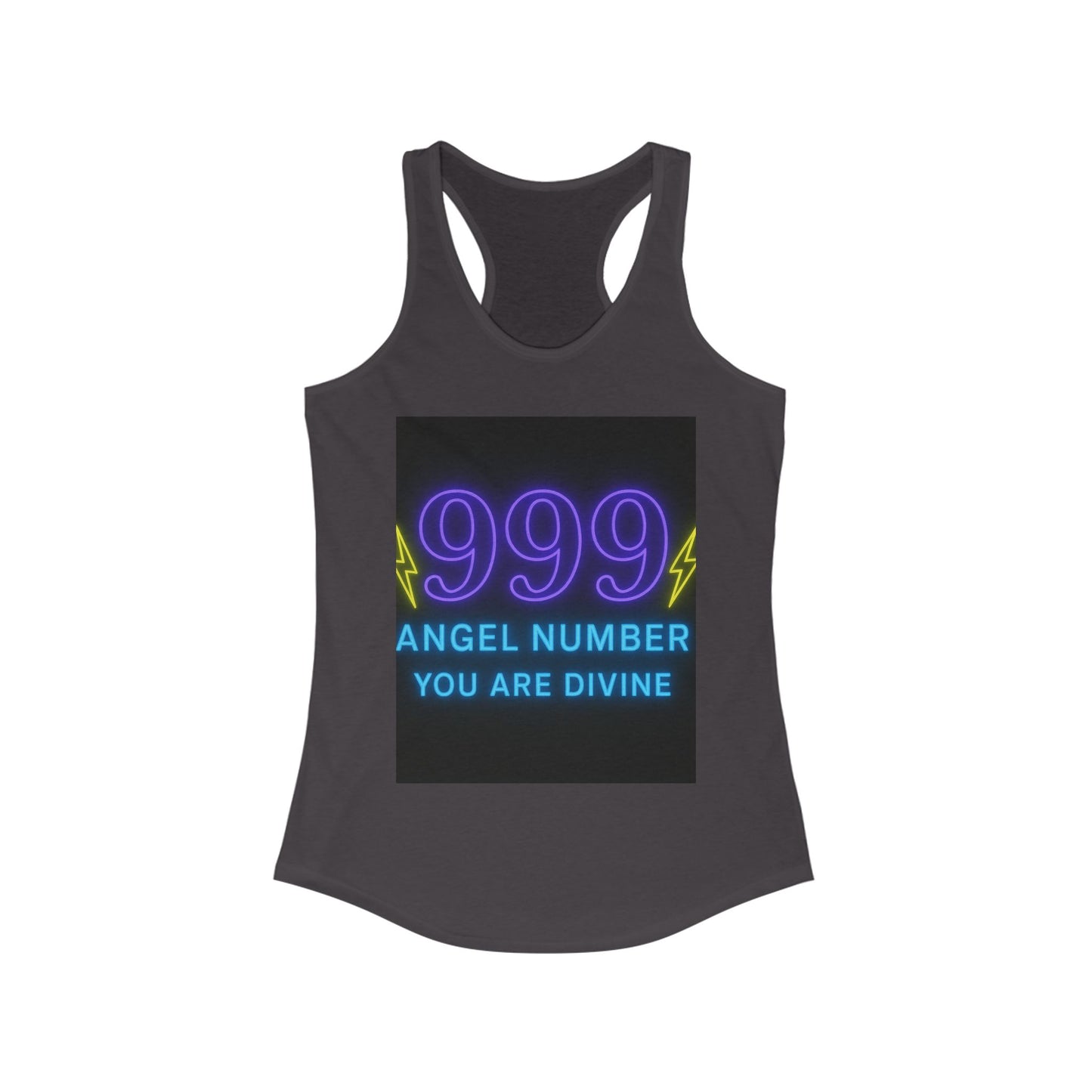 Bella Badass-Divine 999- Racerback Tank Top - Spiritual Gift, Yoga Wear, Casual Summer Outfit, Manifestation Apparel, Angel Number Tee