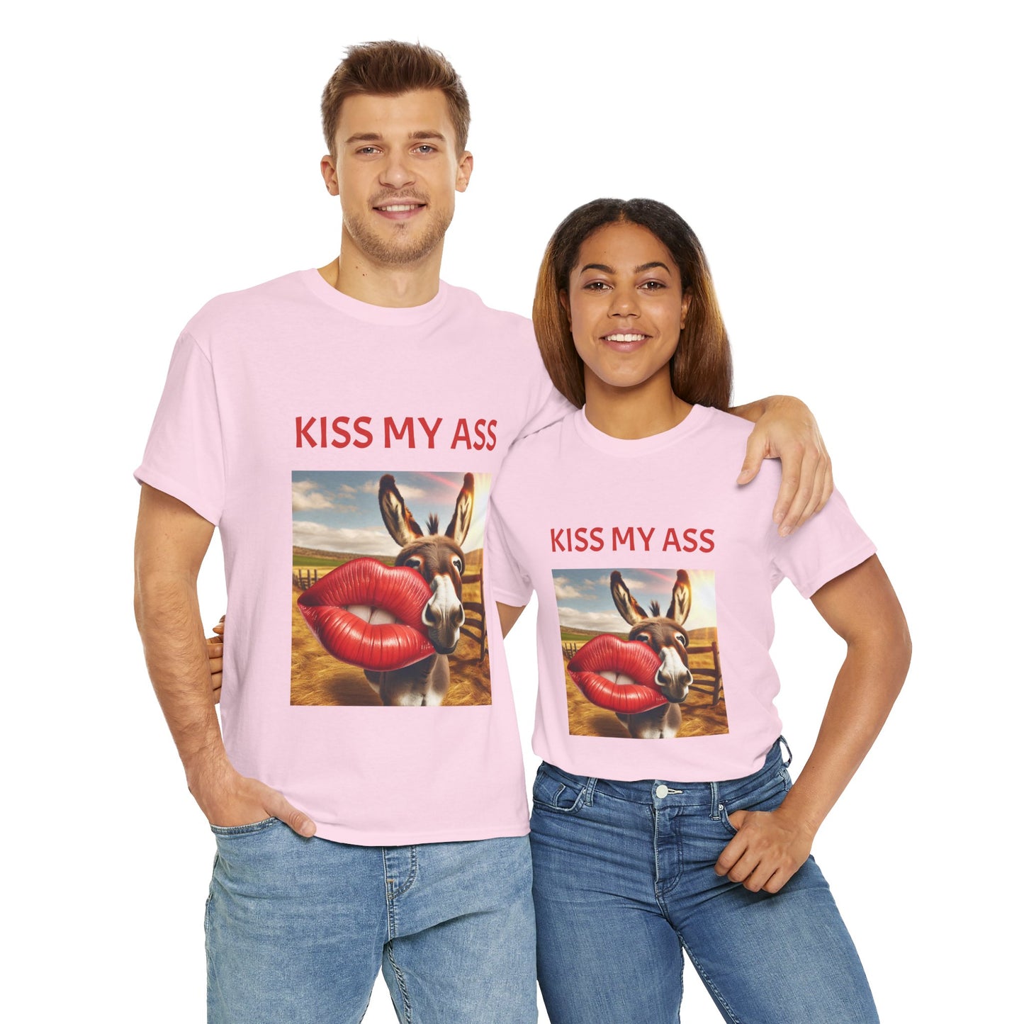 'Kiss My Ass' Unisex Cotton T-Shirt, Humorous Gift, Casual Wear, Party Top, Unique Design, Funny
