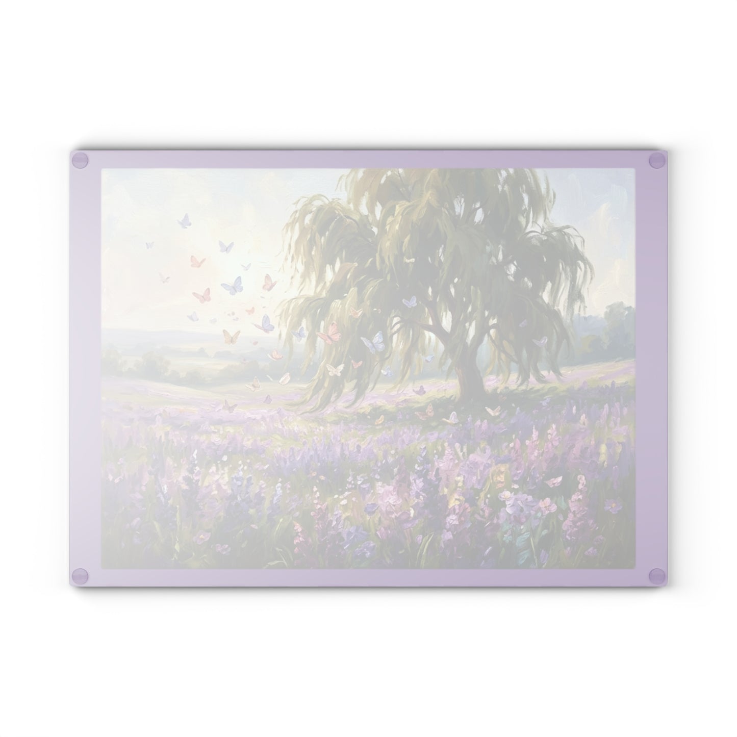 Butterfly Oasis Glass Cutting Board