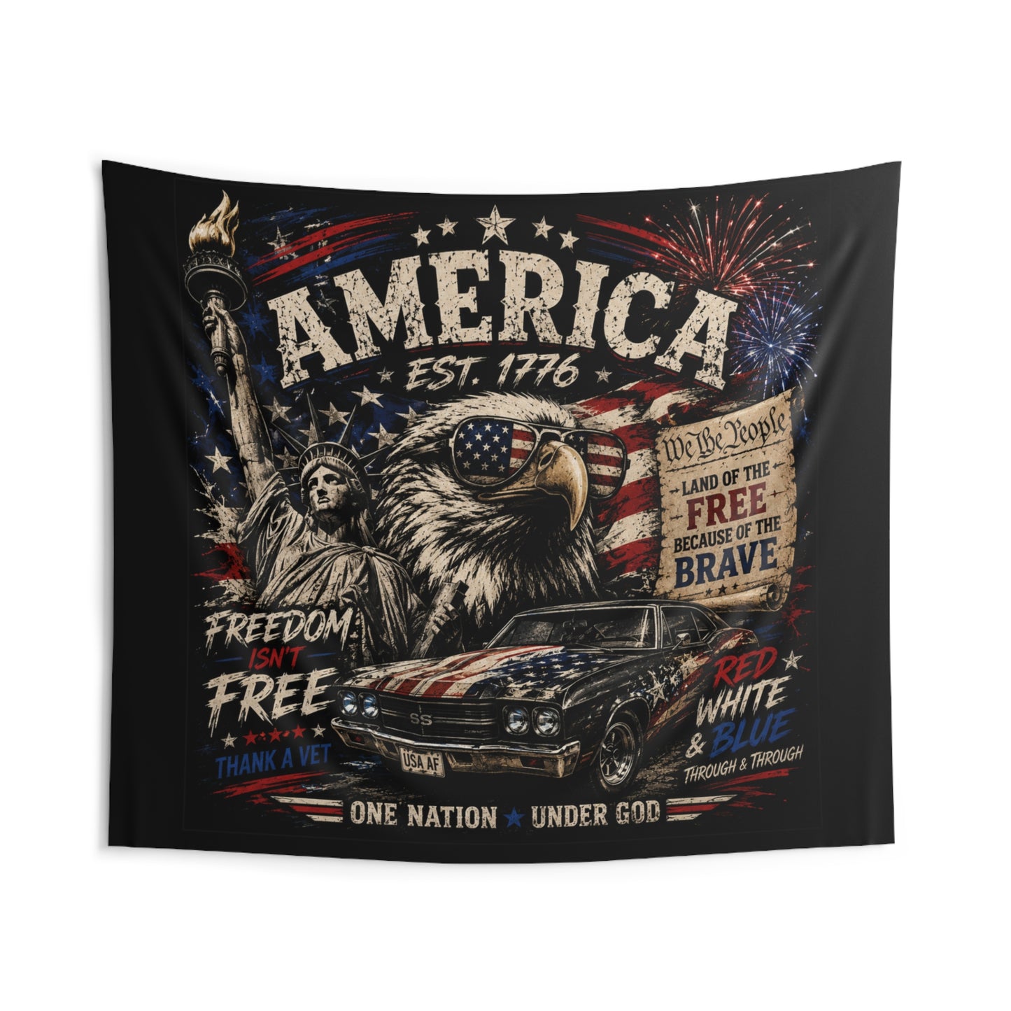 America Themed Indoor Wall Tapestry