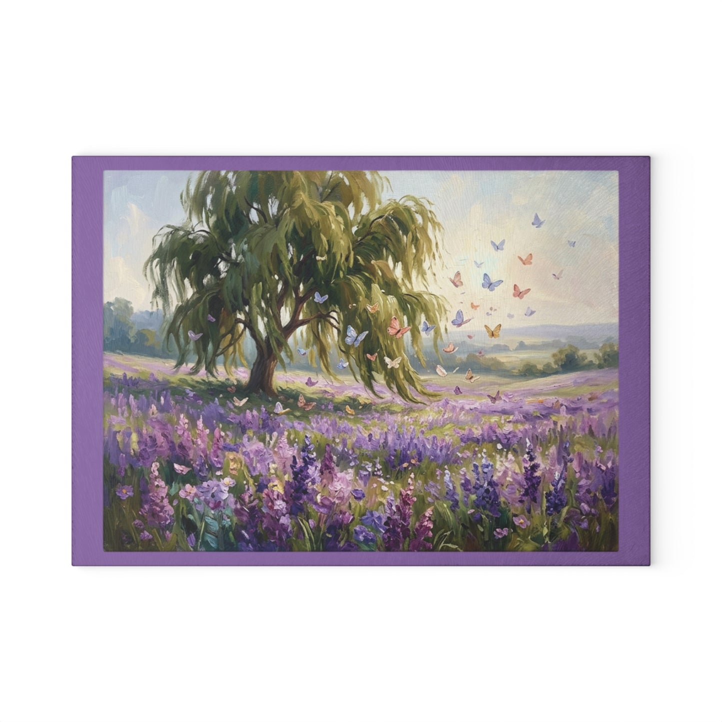 Butterfly Oasis Glass Cutting Board