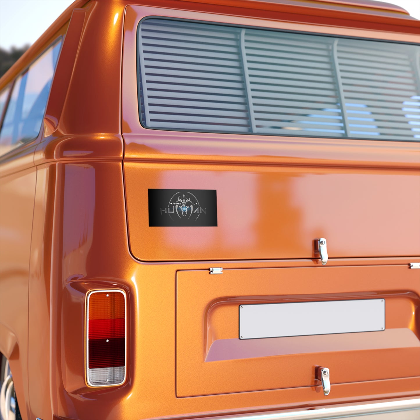 Afraid of Human -Bold Statement Bumper Stickers for Vehicle Enthusiasts, Unique Car Decals, Auto Accessories, Cool Gift Ideas, Edgey Aesthetic