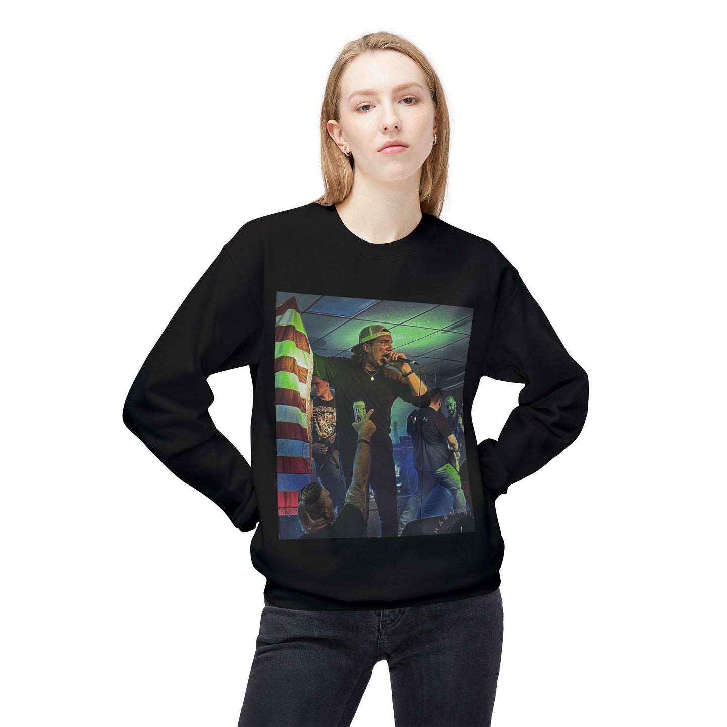 USA Flag AOH Fleece Crewneck Sweatshirt
