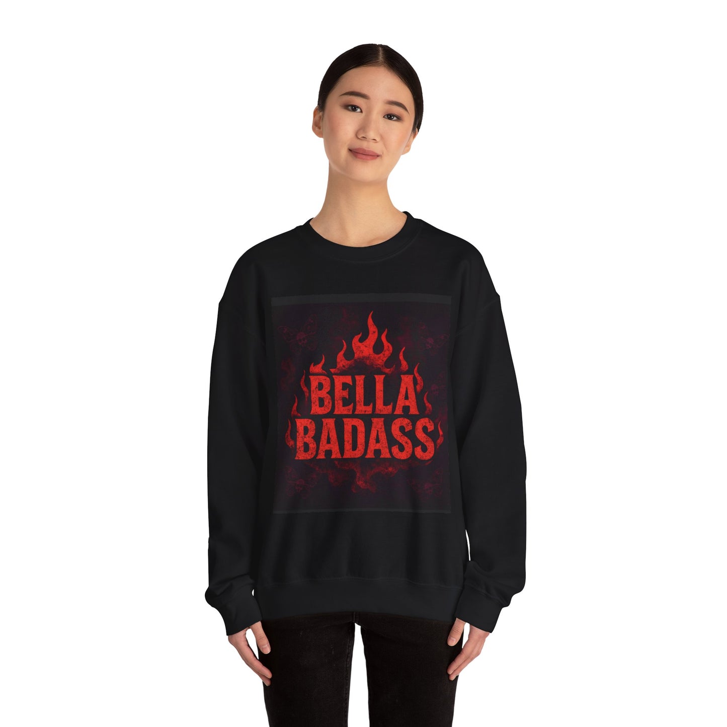 Bella Badass Sweatshirt - Unisex Cozy Crewneck, Gift for Her, Statement Apparel, Casual Layering, Bold Fashion Piece
