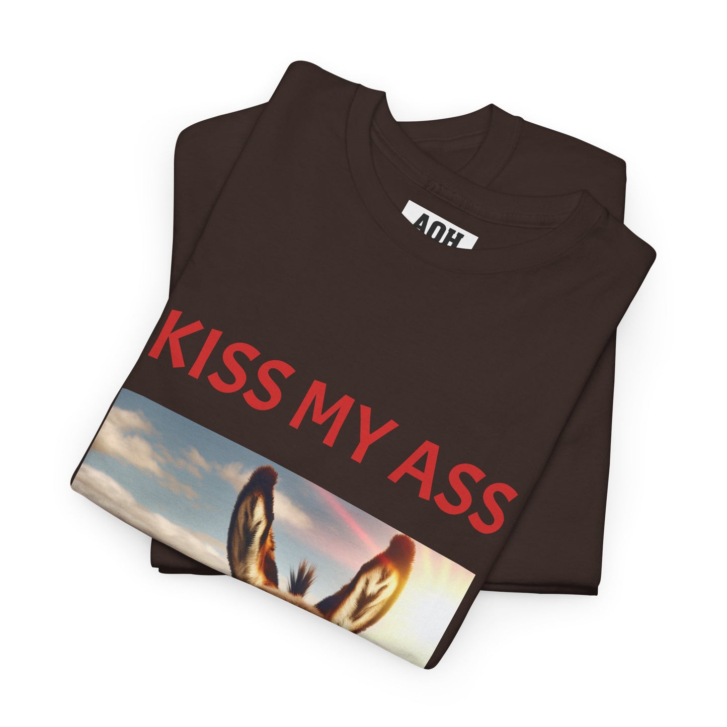 'Kiss My Ass' Unisex Cotton T-Shirt, Humorous Gift, Casual Wear, Party Top, Unique Design, Funny