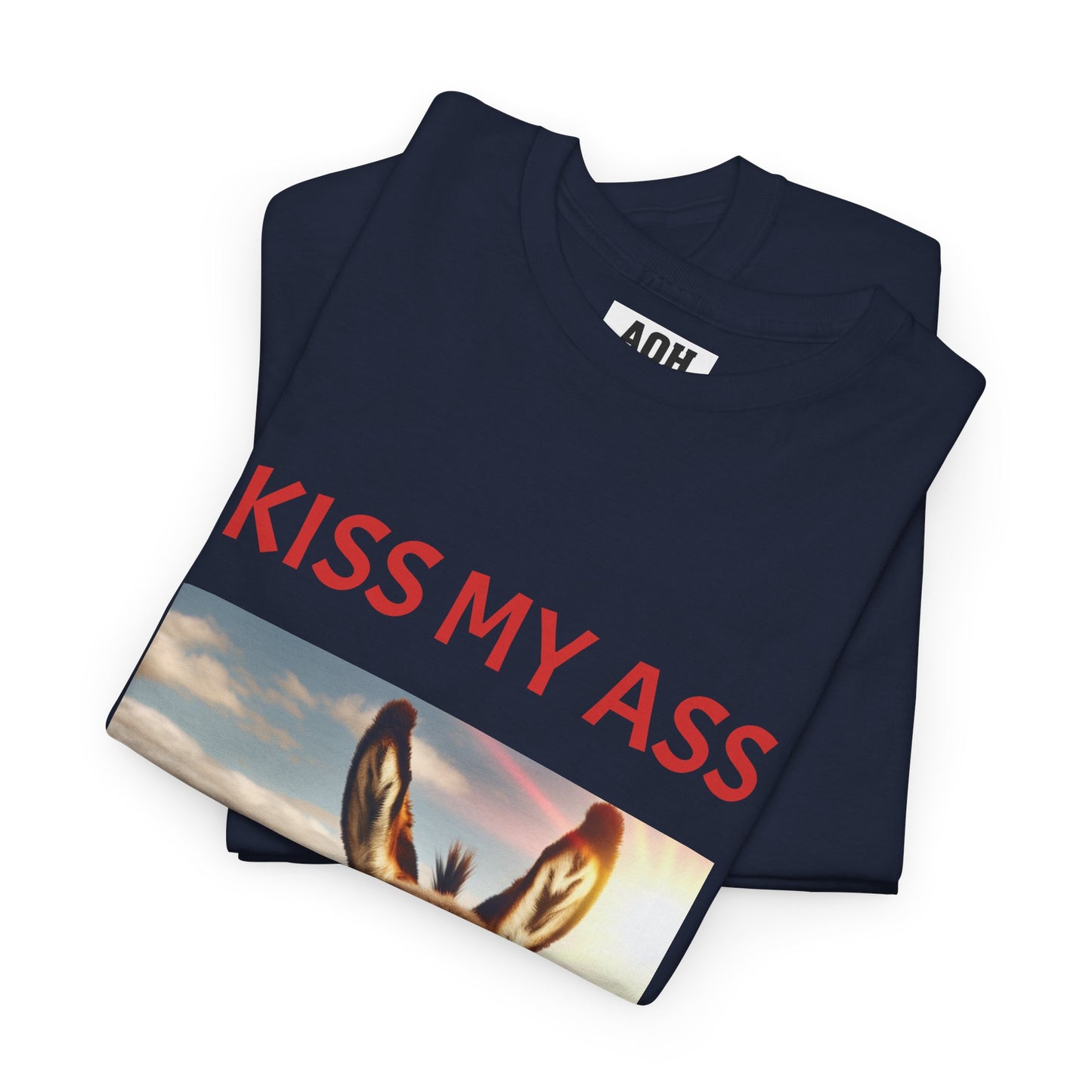 'Kiss My Ass' Unisex Cotton T-Shirt, Humorous Gift, Casual Wear, Party Top, Unique Design, Funny
