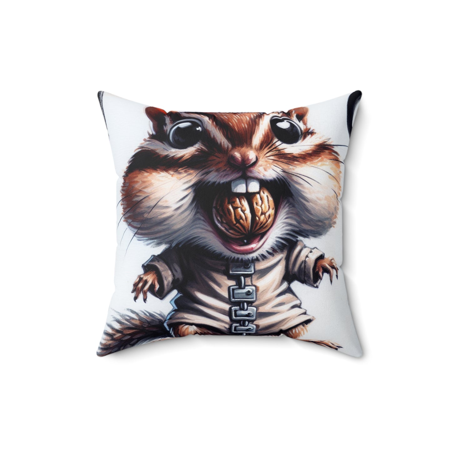 Straight Jacket Chipmunk Pillow, Fun Home Decor, Animal Lover Gift, Square Throw Pillow, Quirky Cushion