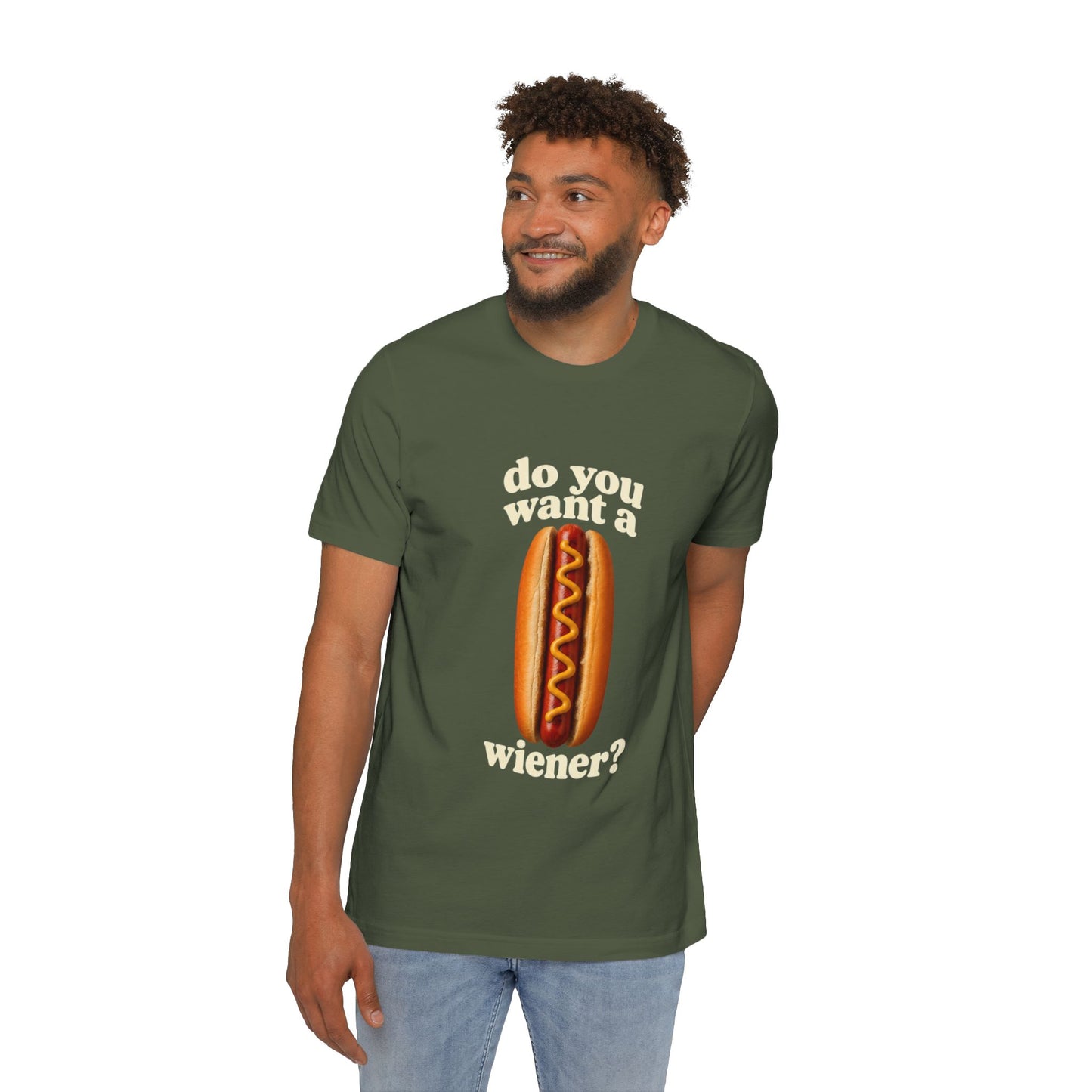 Do You Want A Wiener?! USA-Made Unisex Short-Sleeve Jersey T-Shirt BBQ Shirt