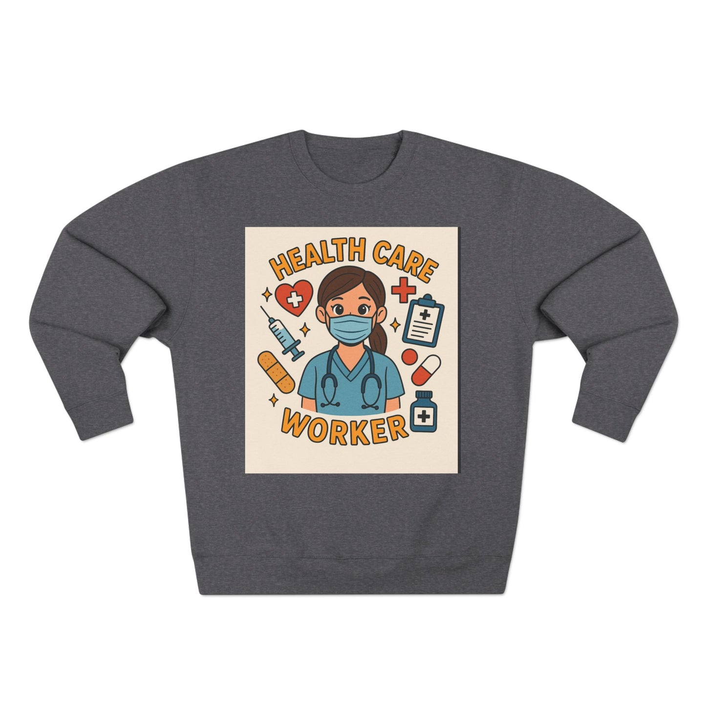 Health Care Worker Crewneck Sweatshirt, Unisex Gift for Medical Professionals, Nursing Appreciation, Healthcare Apparel, Casual Comfort Wear