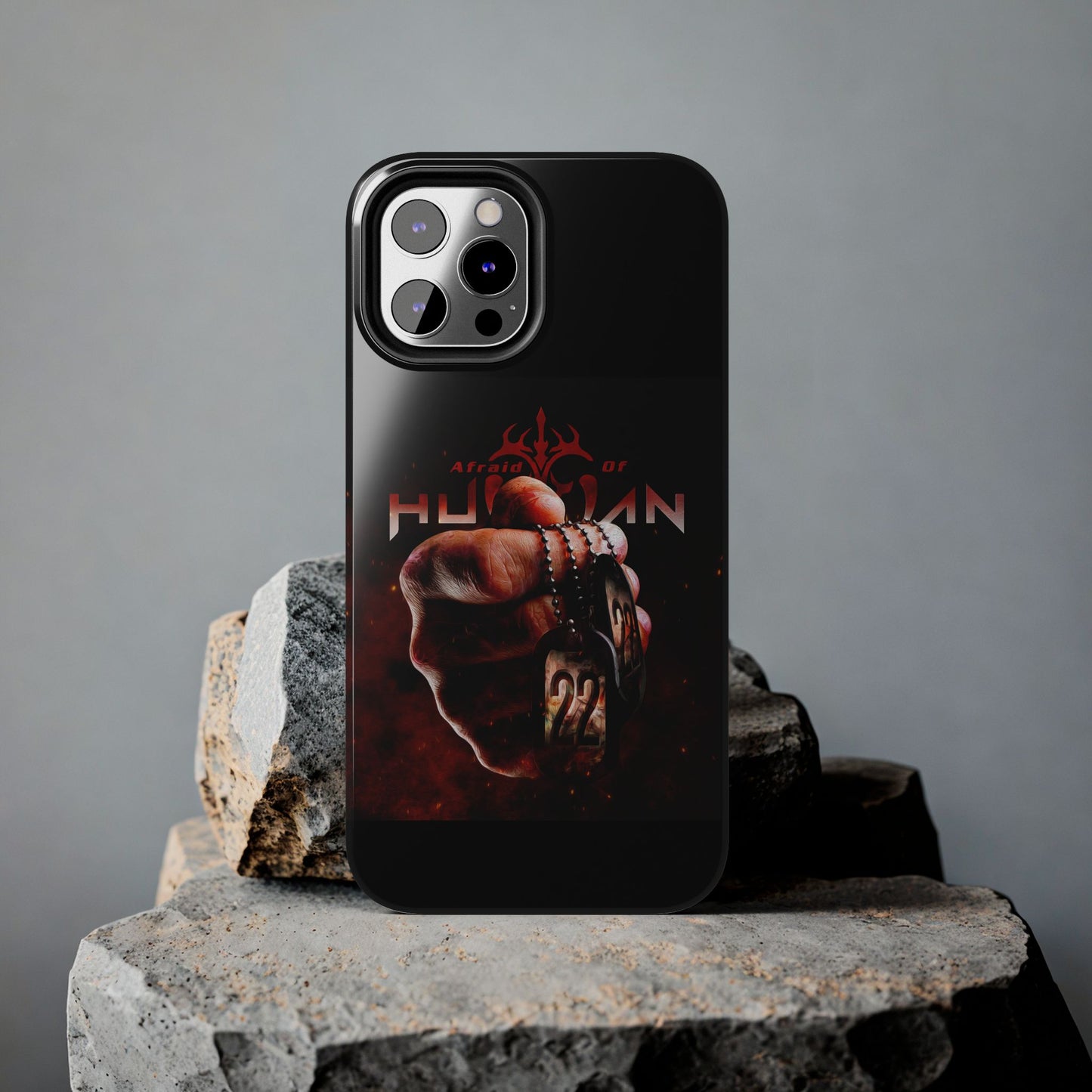 AOH '22' Tough Phone Cases, Edgy Phone Cover, Protector Cases, Unique Smartphone Cases, Gift for Gamers, Metal Rock Theme