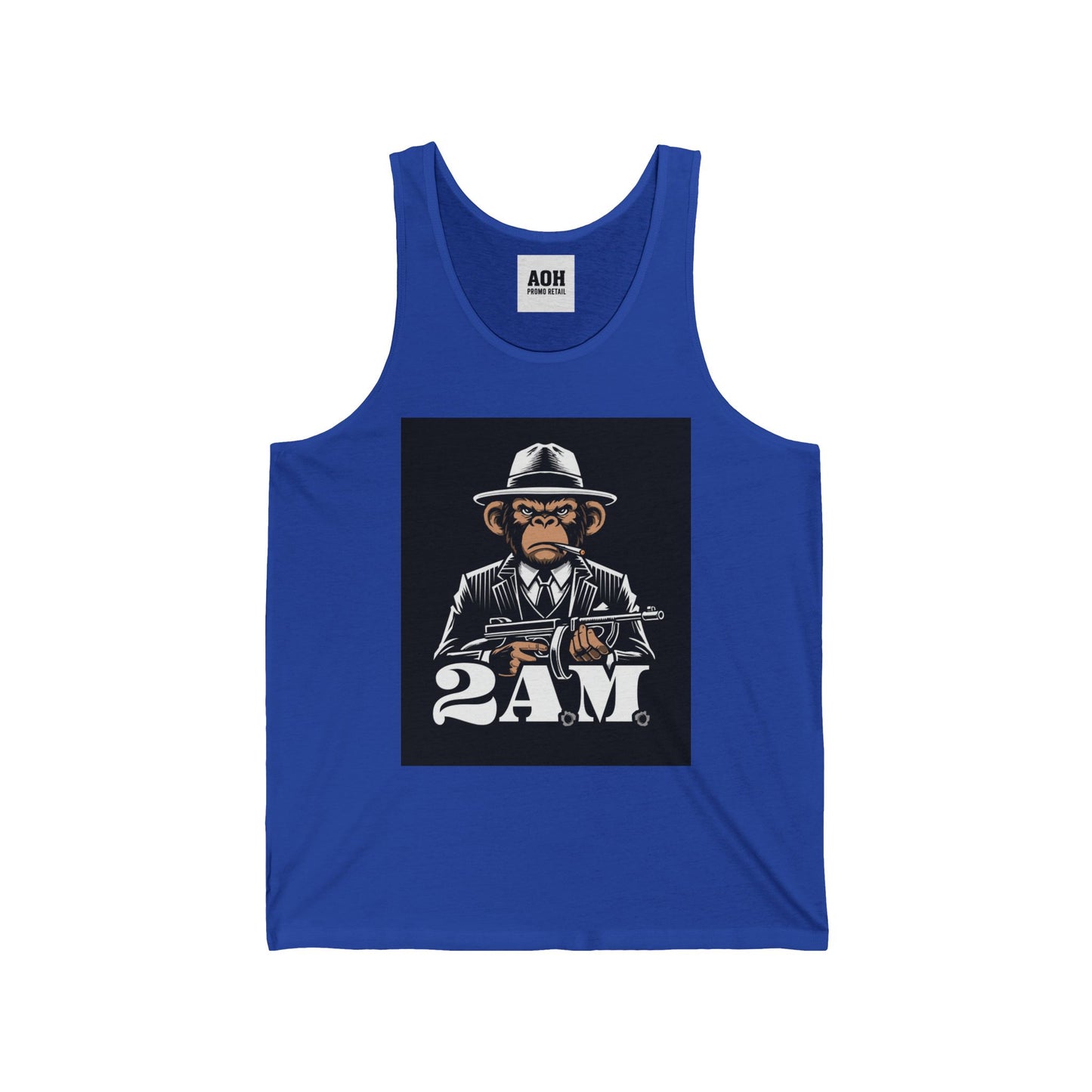 Vintage 2AM Cartoon Character Unisex Jersey Tank, Cool Graphic Tank, Summer Outfit, Party Wear, Funny T-Shirt Alternative