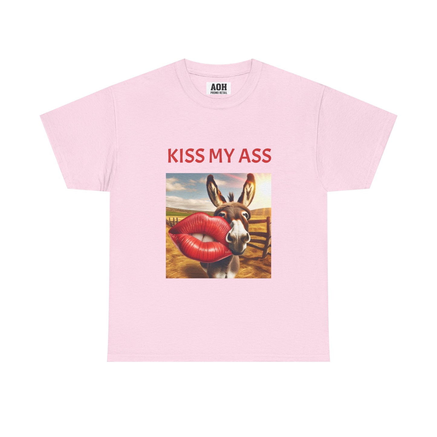 'Kiss My Ass' Unisex Cotton T-Shirt, Humorous Gift, Casual Wear, Party Top, Unique Design, Funny