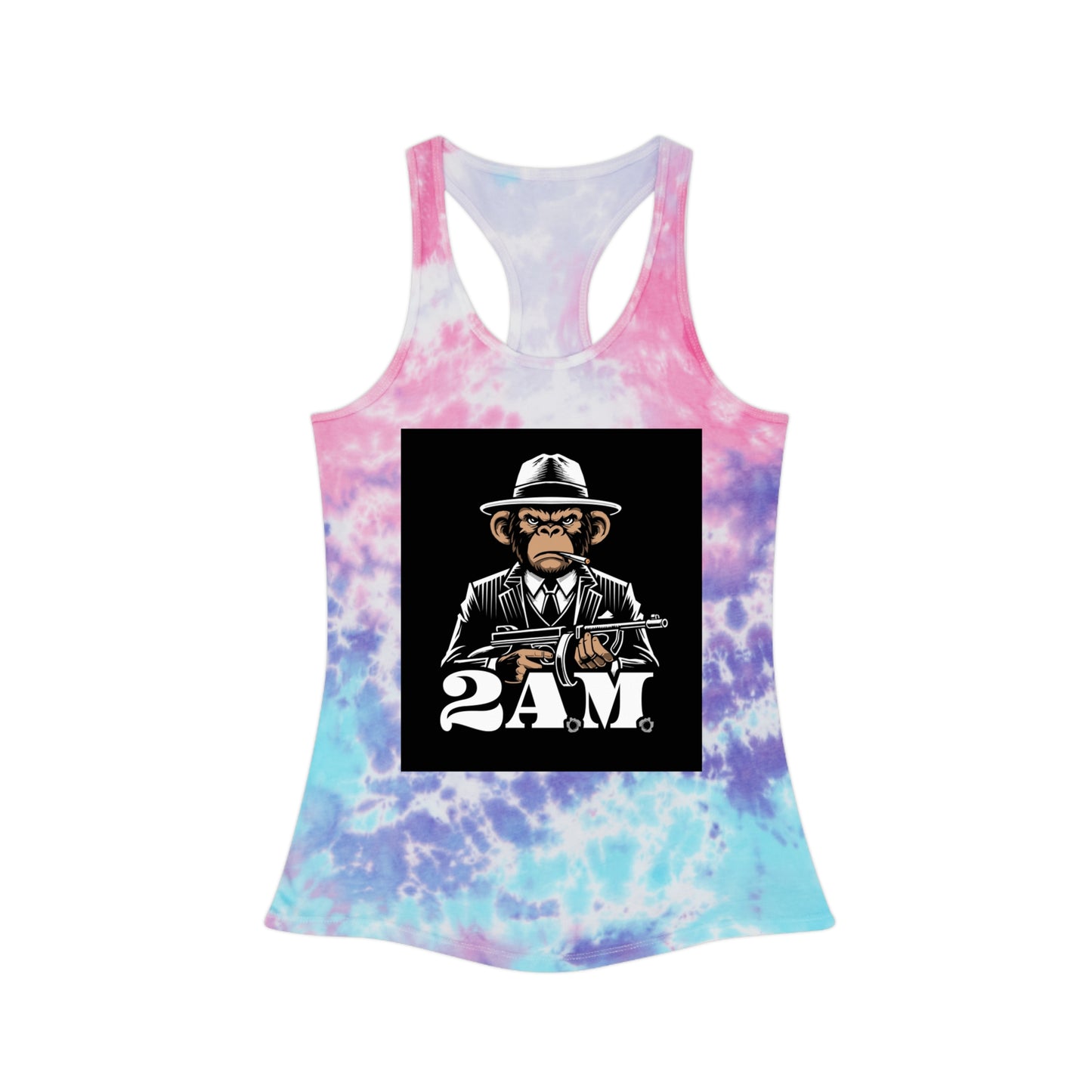 Chic Tie Dye Tank Top, 2AM Graphic Top, Summer Beachwear, Casual Wear, Festival Fashion, Trending Apparel