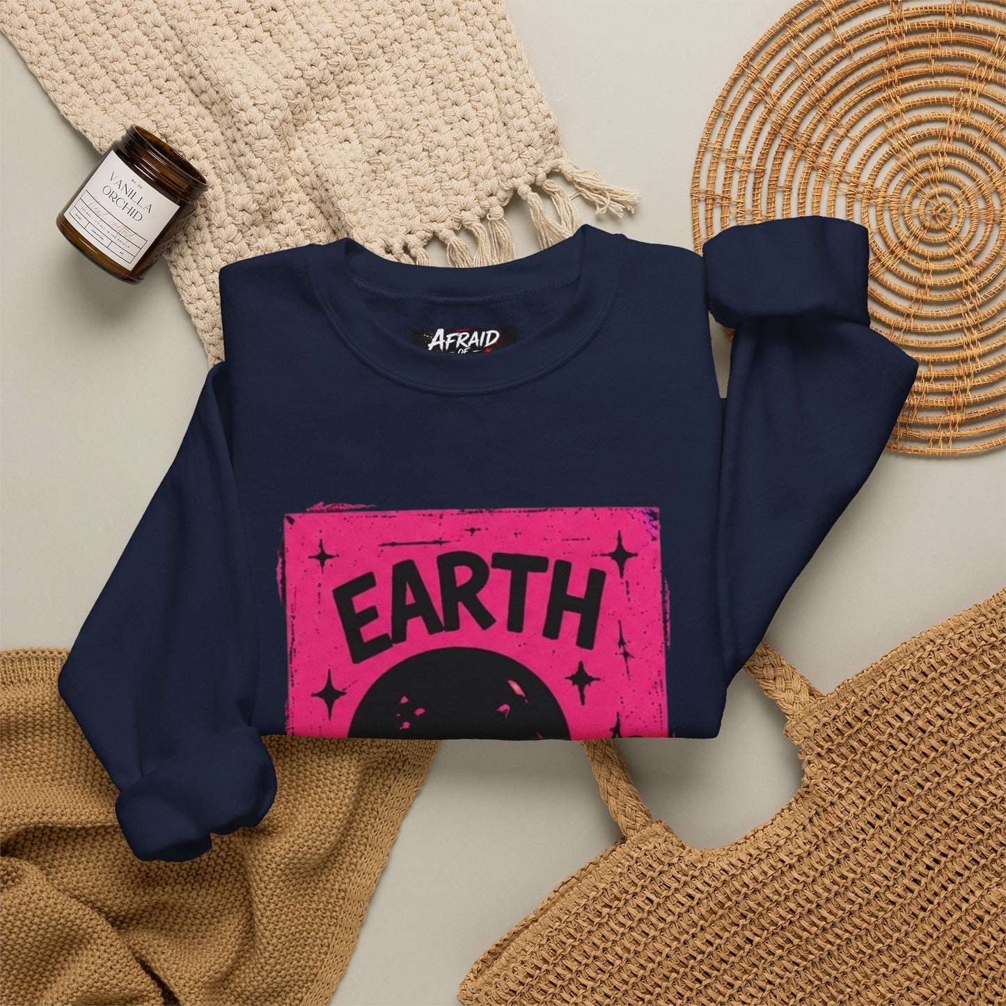 Earth is Overrated- -Alien 👽Collective Bella Badass- Unisex Heavy Blend™ Crewneck Sweatshirt
