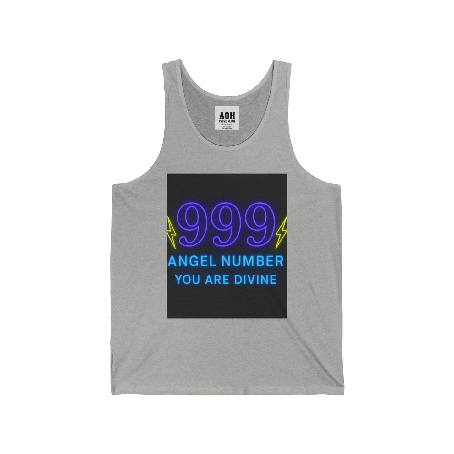 Divine 999 Angel Number Unisex Jersey Tank, Spiritual Tank Top, Numerology Apparel, Gift for Spiritual Seekers, Astrology Merchandise, [...]
