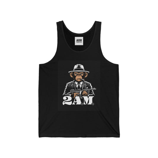 Vintage 2AM Cartoon Character Unisex Jersey Tank, Cool Graphic Tank, Summer Outfit, Party Wear, Funny T-Shirt Alternative