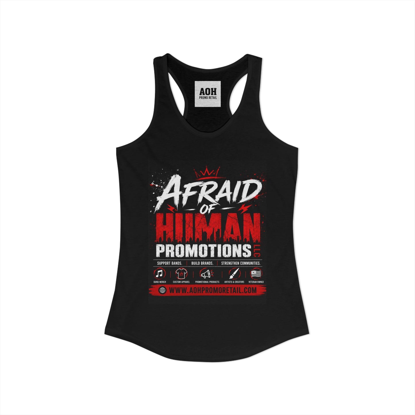 Afraid of Human Promotions LLC Women's Ideal Racerback Tank