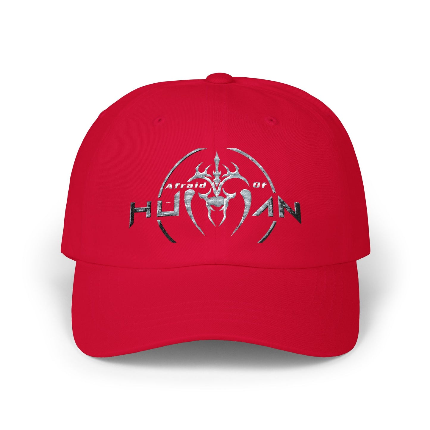 'Afraid of No Human' Distressed Logo Hat