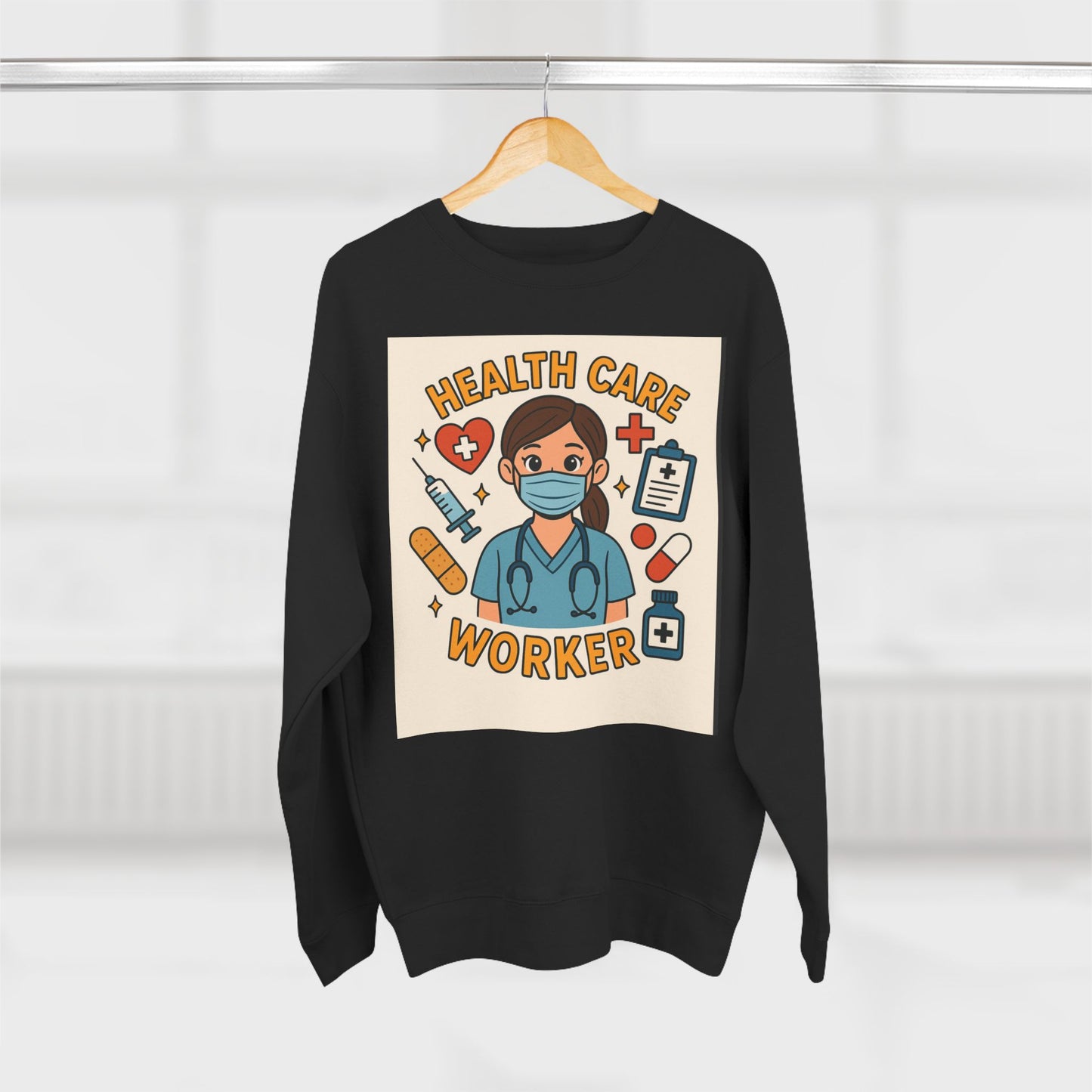 Health Care Worker Crewneck Sweatshirt, Unisex Gift for Medical Professionals, Nursing Appreciation, Healthcare Apparel, Casual Comfort Wear