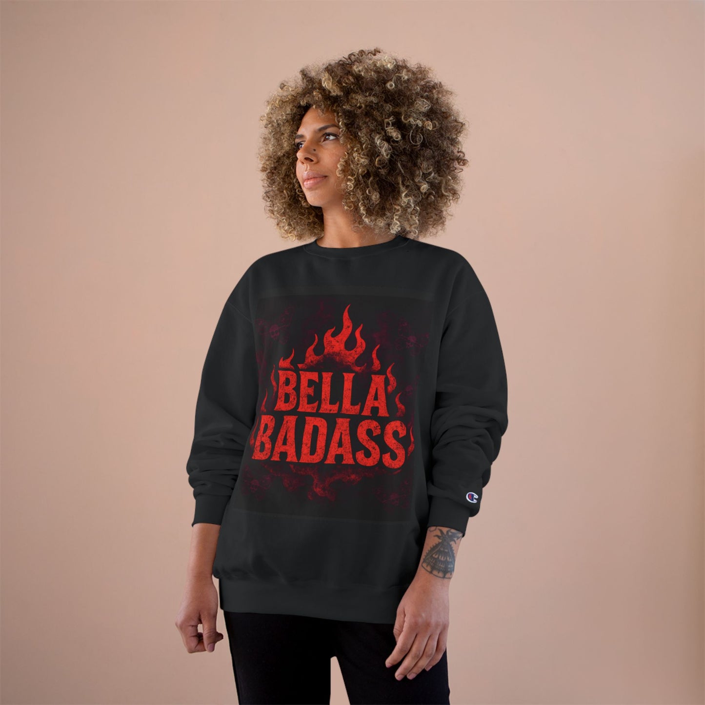 Bella Badass Champion Sweatshirt | Stylish Cozy Sweatshirt for Confident Women | Perfect Gift for Birthdays, Holidays, or Self-Care Days