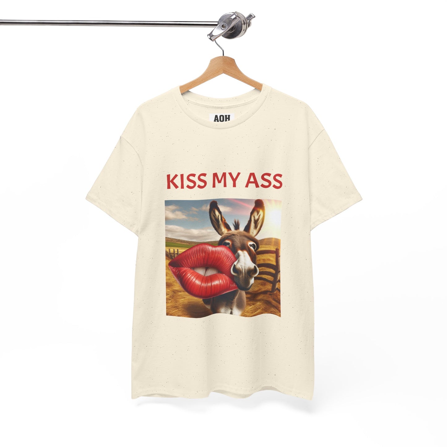 'Kiss My Ass' Unisex Cotton T-Shirt, Humorous Gift, Casual Wear, Party Top, Unique Design, Funny