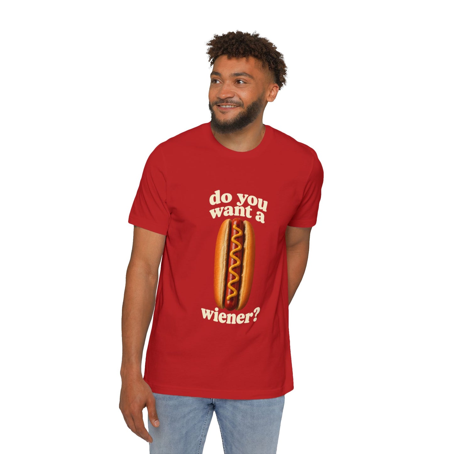 Do You Want A Wiener?! USA-Made Unisex Short-Sleeve Jersey T-Shirt BBQ Shirt