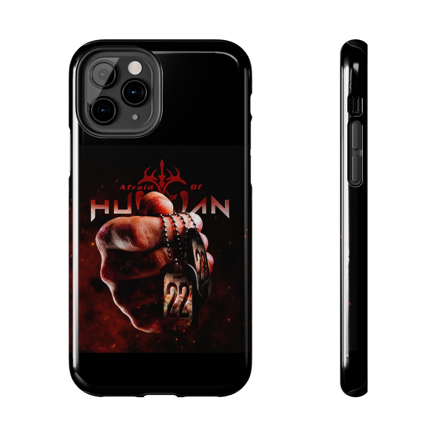 AOH '22' Tough Phone Cases, Edgy Phone Cover, Protector Cases, Unique Smartphone Cases, Gift for Gamers, Metal Rock Theme