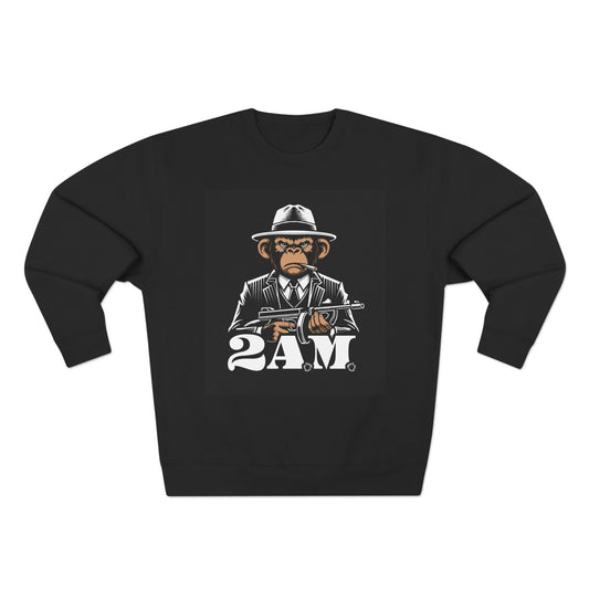 Stylish 2 A.M. Unisex Crewneck Sweatshirt | Casual Streetwear, Cozy Gift, Urban Fashion, Unique Graphic Sweatshirt, Perfect for All Occasions