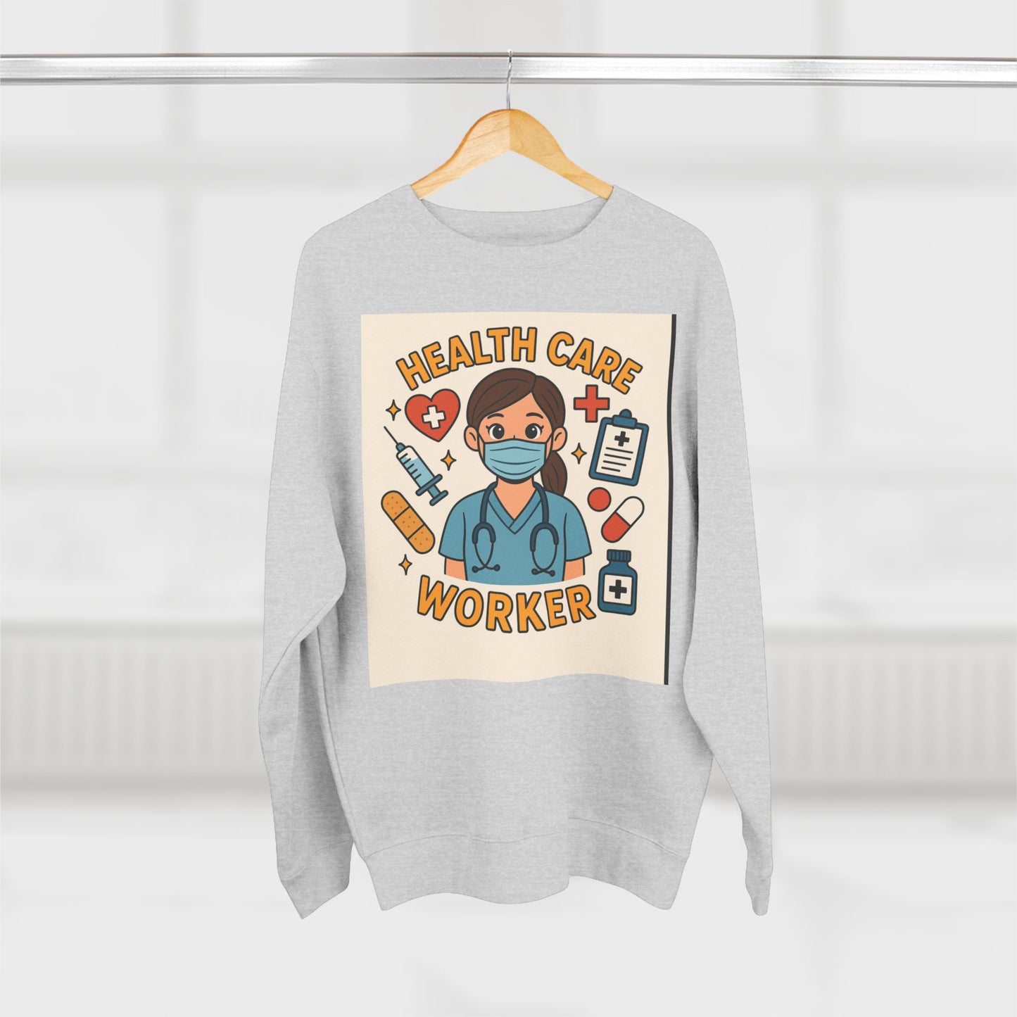 Health Care Worker Crewneck Sweatshirt, Unisex Gift for Medical Professionals, Nursing Appreciation, Healthcare Apparel, Casual Comfort Wear