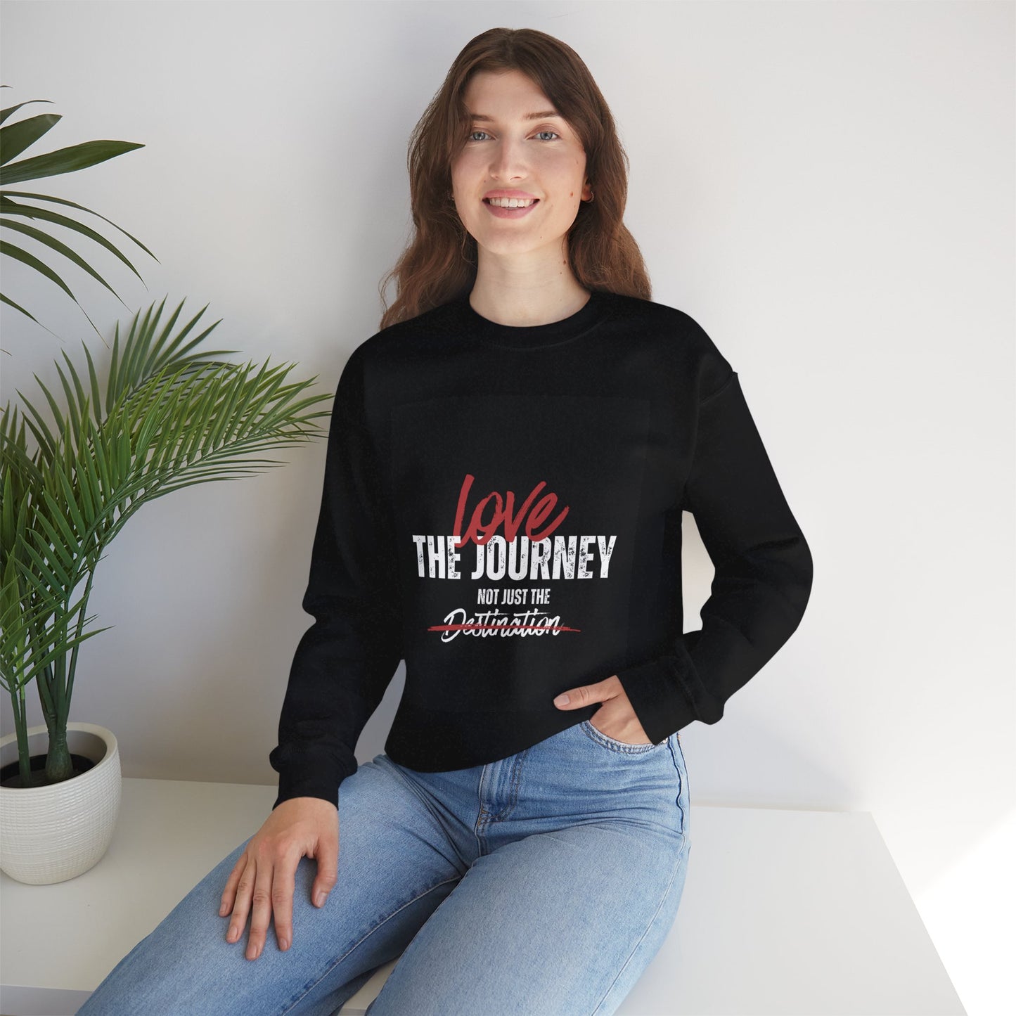 Love the Journey Sweatshirt - Motivational Crewneck for Fitness Enthusiasts, Inspirational Gift, Cozy Casual Wear, Perfect for [...]