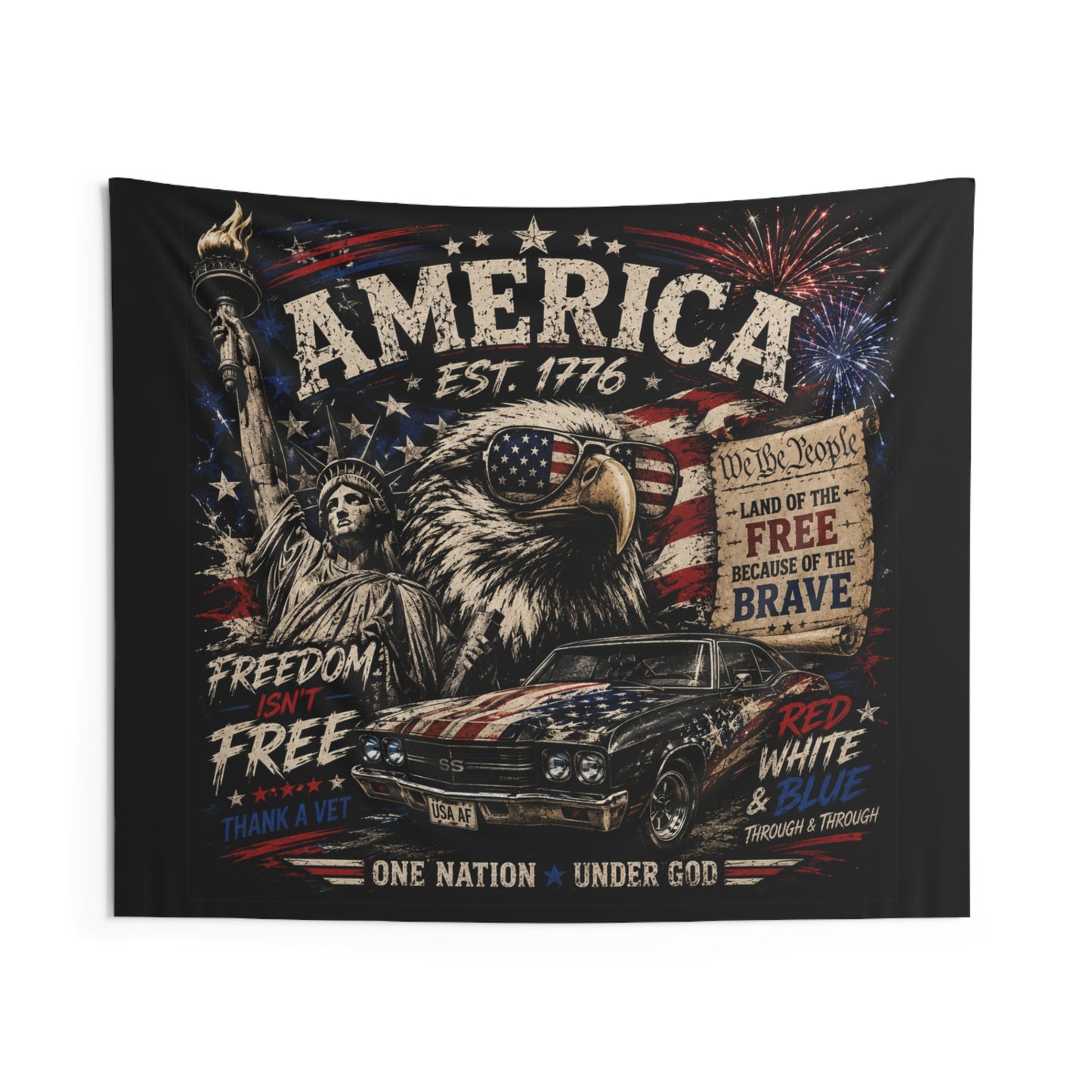America Themed Indoor Wall Tapestry
