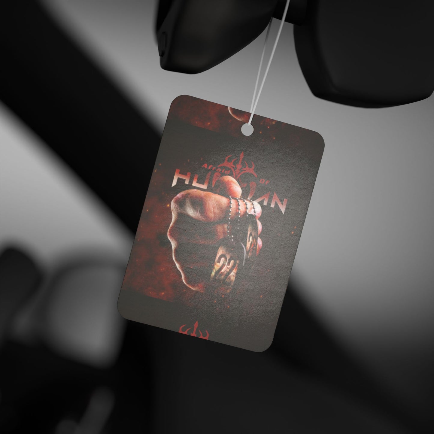 Afraid of Human-Themed Car Air Freshener, Aromatic Decor for Car, Gifts for Him, Car Accessories, Unique Gift for Birthdays
