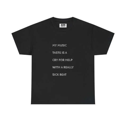 Emotive Music Taste  Tee - Unisex Heavy Cotton T-Shirt, Music Lover Gift, Band Merch, Casual Wear, Gift for Musicians
